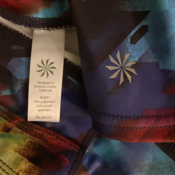 Multi Colored Cropped Leggings 7/8 Length Color Burst - Picture 3 of 5